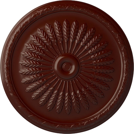 Ekena Millwork Juniper Ceiling Medallion (Fits Canopies up to 7"), Hand-Painted Brushed Mahogany, 36"OD x 1 1/2"P CM36JUBMF